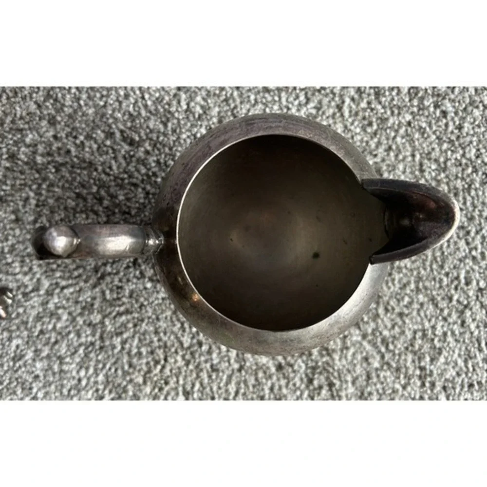 Antique Birmingham‎ Silver Footed Coffee/Teapot BSC & Creamer Pitcher Collector